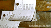 Laser Label Attached with Pin Attached with Welding Gun