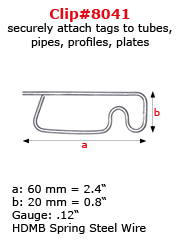 Product#8041 Wall Clip Secures Tags